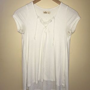 HOLLISTER LACE UP SHORT SLEEVE RIBBED SHOES